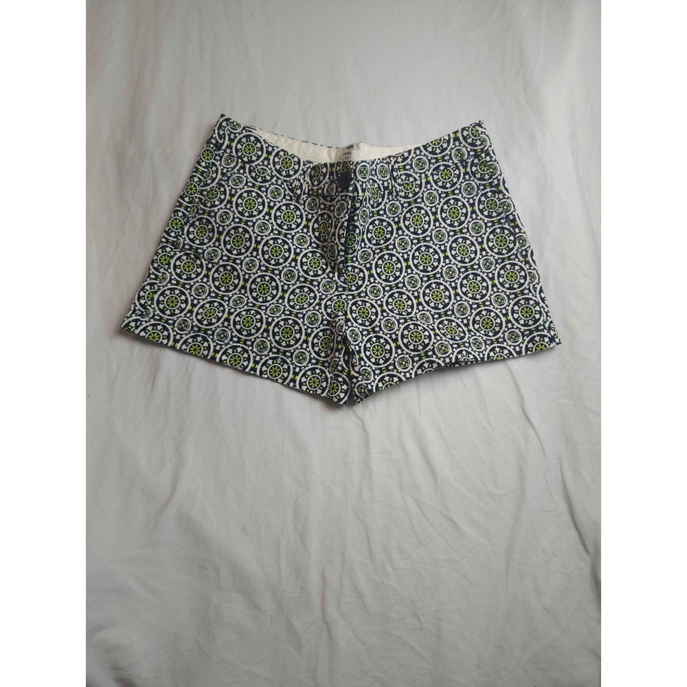 Crown &‎ Ivy Shorts Womens Size 8P Green Medallion Print Chino Preppy Dressy